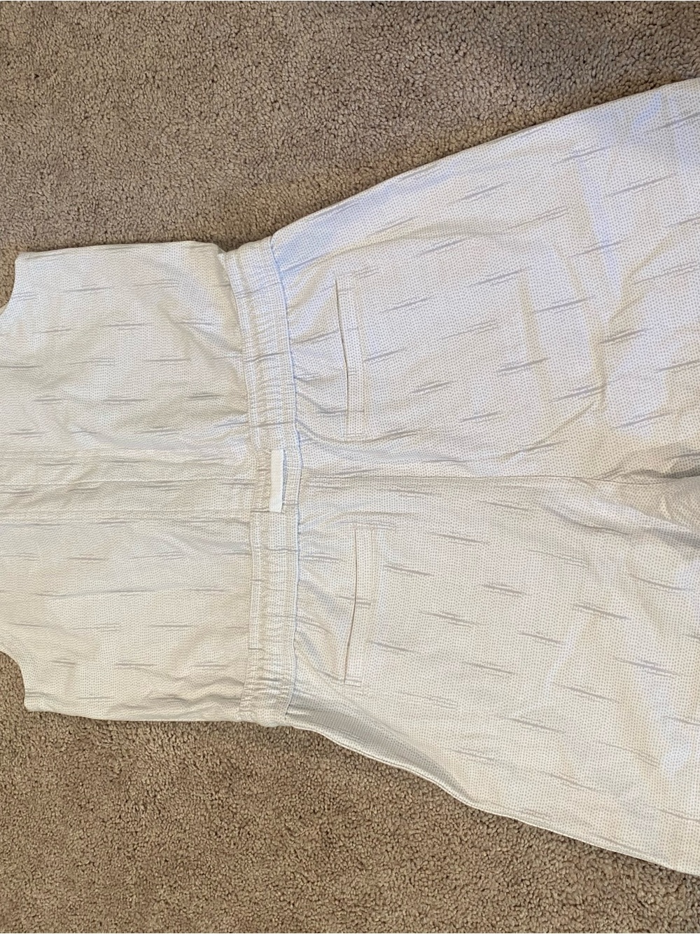Athleta Cream Sleeveless Snap-Front Romper - Picture 4 of 4